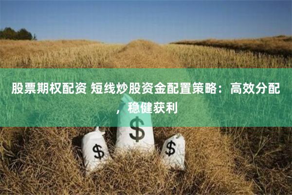 股票期权配资 短线炒股资金配置策略：高效分配，稳健获利